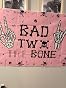 Jollyboom Bad Two The Bone Party Decorations Kit - Pink & Black Rock Theme, Includes Banner, Garland, Balloons, Cake Toppers