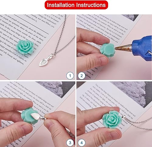 Miniatura 3 de MegaPet - 126 dijes tibetanos para colgar en forma de balas planas para pala, cuchara, ganchos para manualidades, aretes, pulseras, collares,