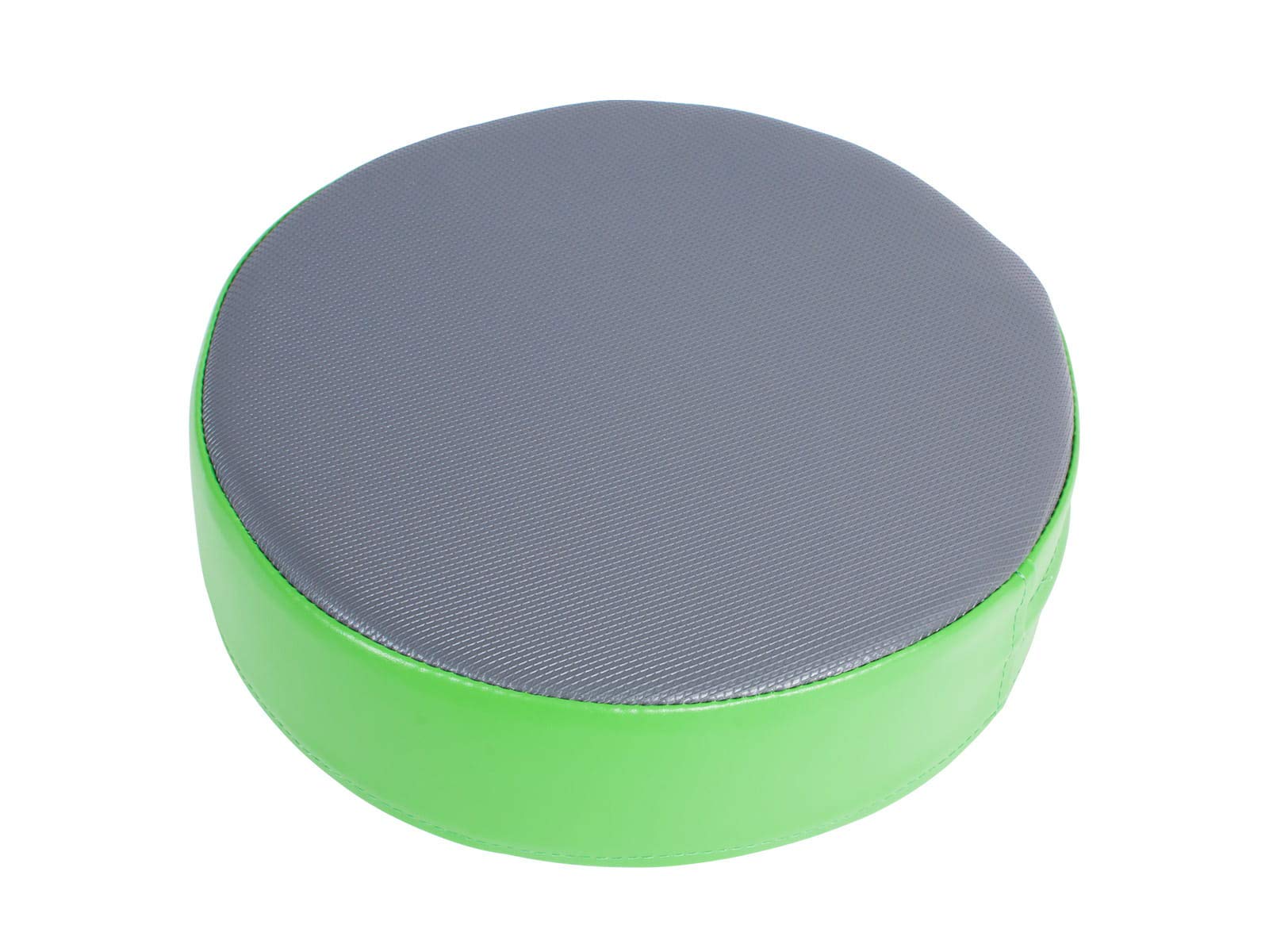 Pouf rond - vert, où les enfants peuvent se détendre, douceur et confort d'utilisation, fond antidérapant
