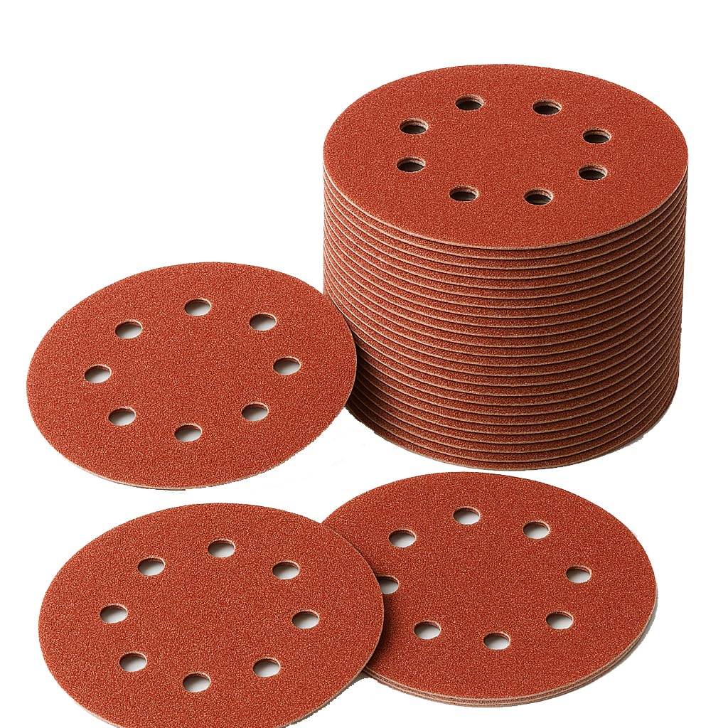 80 Grit Sanding Discs 50 pcs, 125mm Sanding Sheets 5in 8 Holes Pads Hook and Loop for Orbit Orbital Sander and All Oscillating Tools