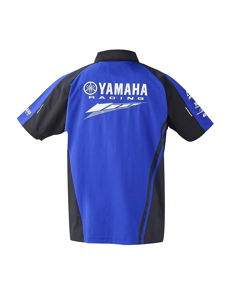 ヤマハ YAMAHA レーシングシャツ ピットシャツ ジャケット XL 青 黒 ヤマハ YAMAHA レーシングシャツ ピットシャツ ジャケット XL 青 黒