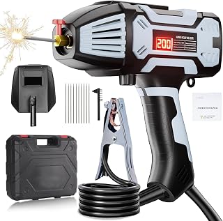 VOBOR Elektroden Schweißgerät, 200A Tragbares Handschweißgerät ARC mit IGBT Inverter, 220V Lichtbogenschweißgeräte für 1,6-3,2 mm Drahtstangen, Mini Schweissgerät