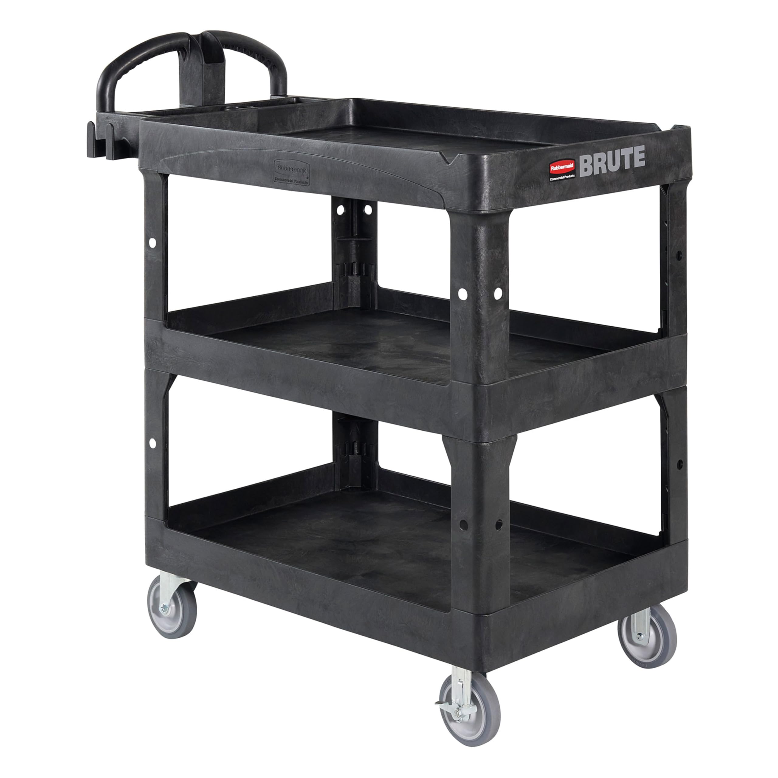 Rubbermaid Commercial Products Black / Medium / 3-Shelf Utility Carts
