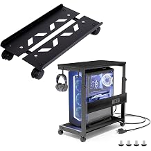 Adjustable Metal Computer Tower Stand and Height Adjustable Computer Tower Stand with Charge Station and USB Charging Port