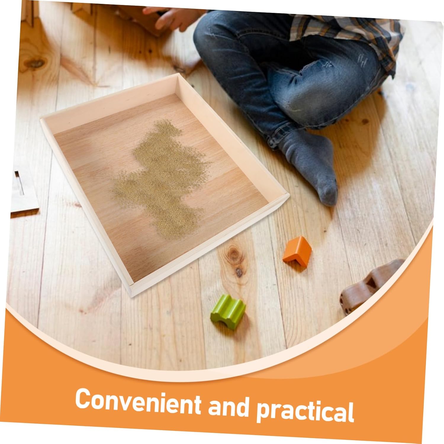 Square Mini Sandbox for Boy Girl Versatile Sand Storage Box Accessories for Creative Play and Easy Cleanup Safe and Spacious Design for Toddlers