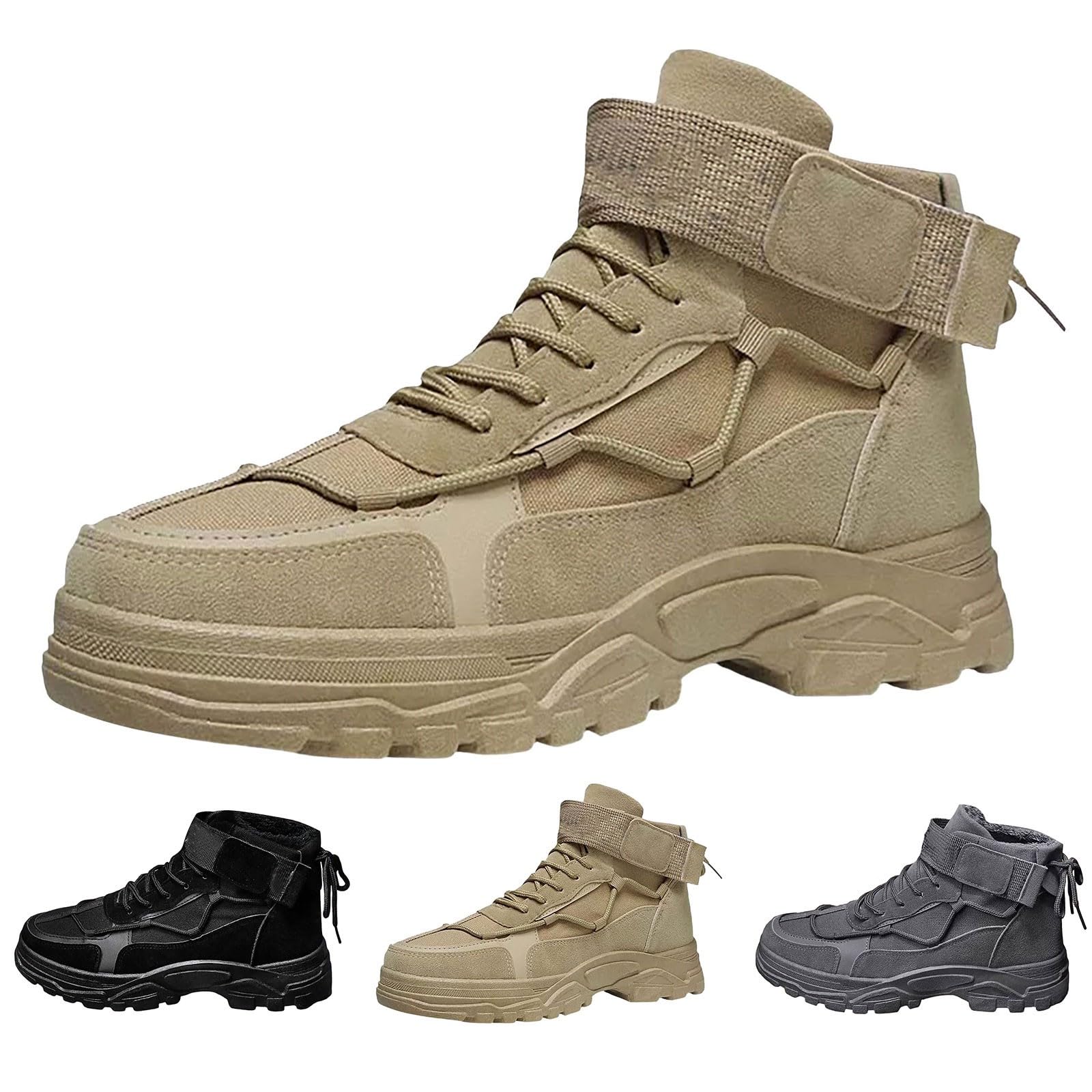 Botas cortas para hombre al aire libre zapatos de senderismo antideslizantes zapatos de trekking impermeables zapatos de montaña zapatos de ocio deporte botines transpirables zapatillas altas