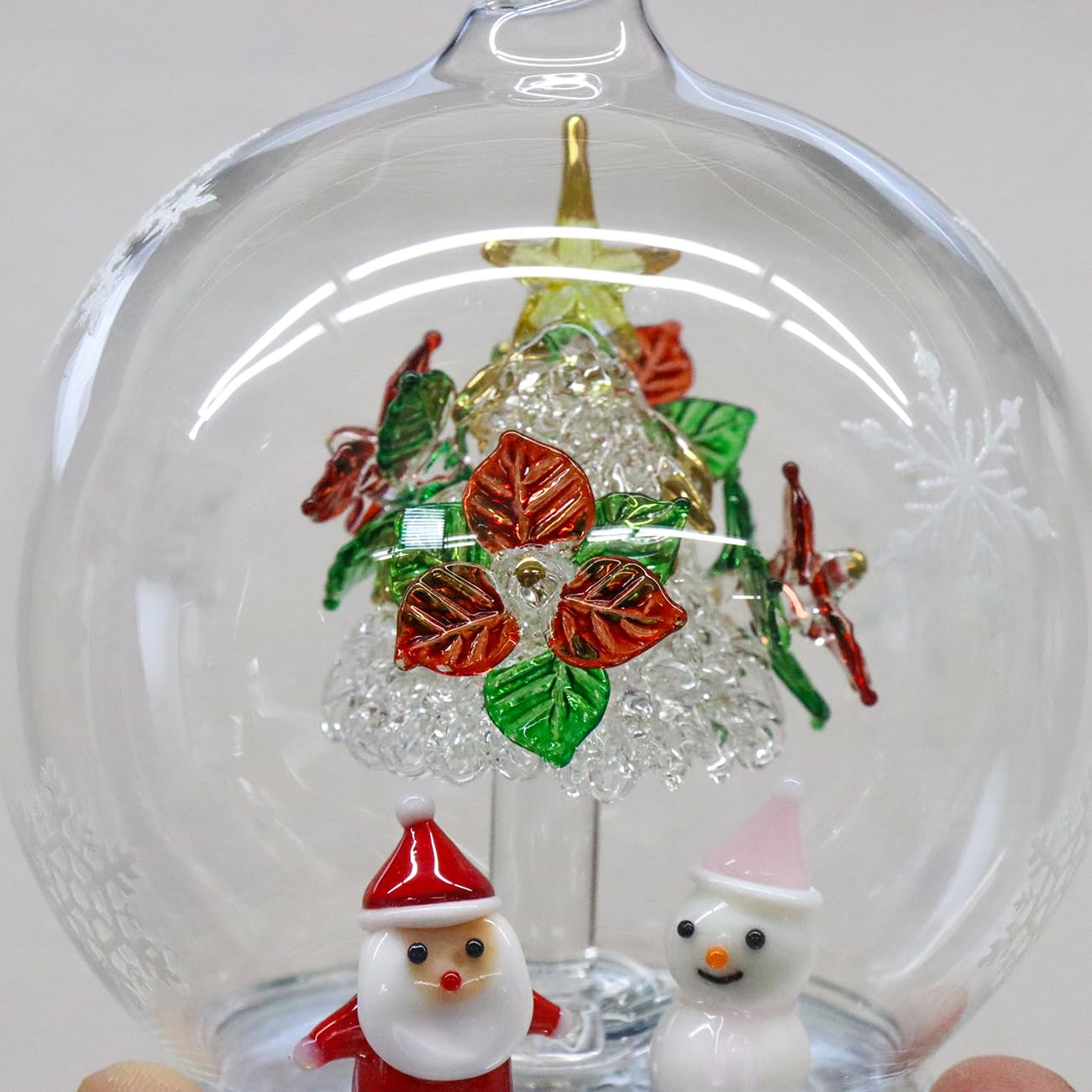 Amazon.co.jp: フォーカート かわいい手作り ガラス細工 クリスマス