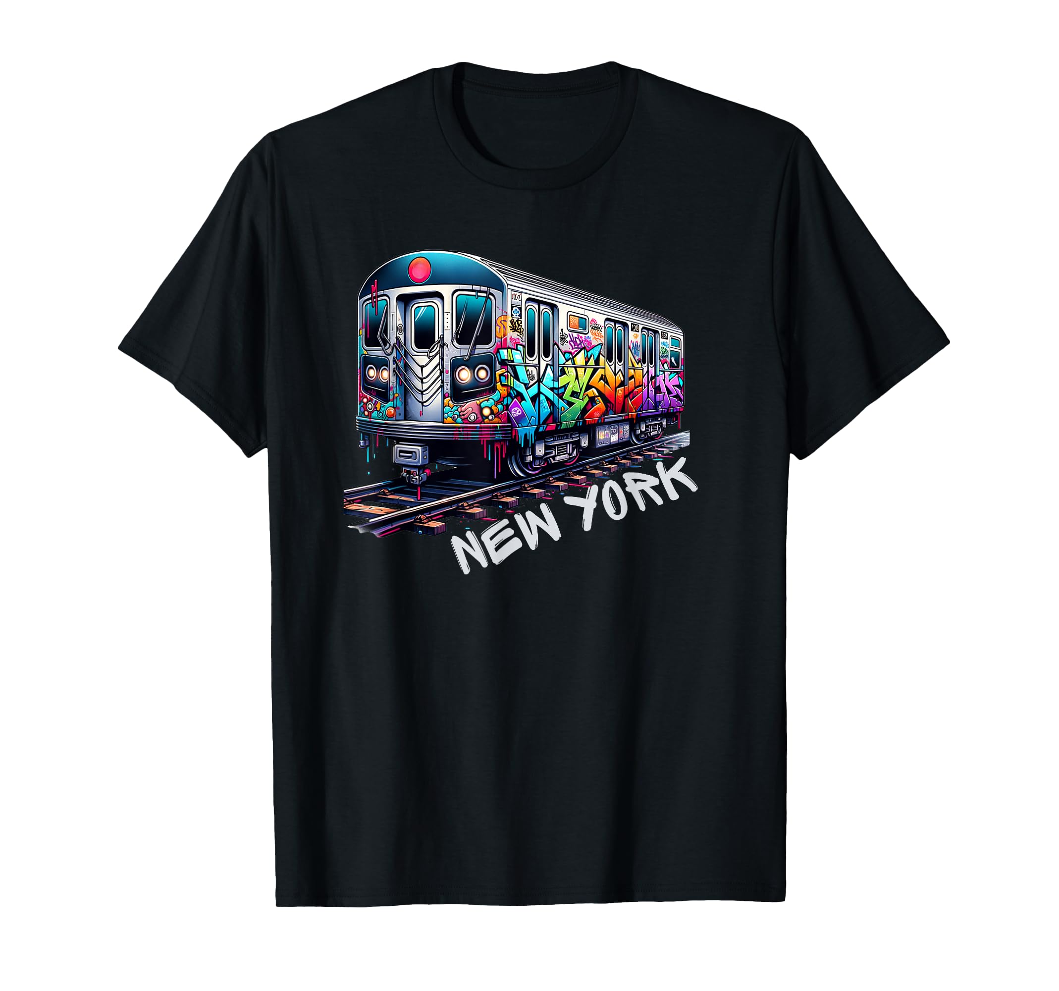 New York Train Graffiti Style, NYC Subway car Retro Vintage T-Shirt