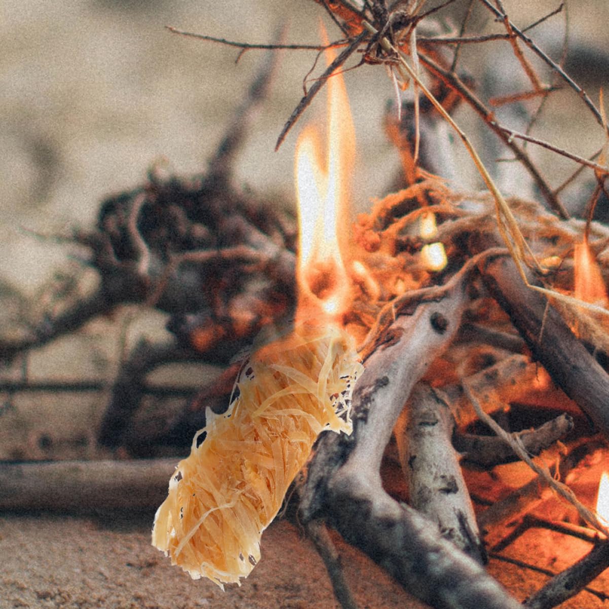 POPETPOP Portable Roll Firelighters 32 Pack Quick Safe Fire Starters for Outdoor Activities