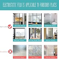 Vista 8 de Película de vinilo para ventana de privacidad y protección de la luz, adhesivo para ventana, autoestático, película de vinilo para oficina en casa