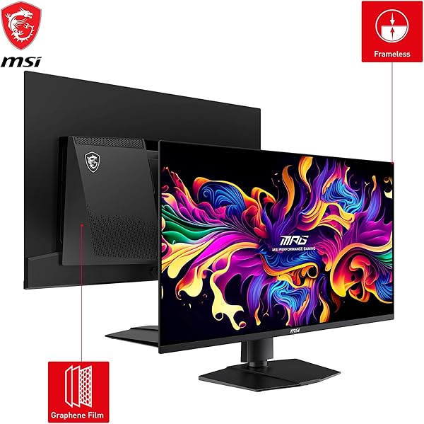 MSI MAG 321UPX QD-OLED Gaming Screen 31.5 Inches 4K UHD – Quantum Dot OLED Panel 3840 x 2160, 240Hz/0.03ms, 99% DCI-P3, ΔE≤2, DisplayHDR True Black 400 – DP 1.4a, HDMI 2.1, USB Type-C - 3