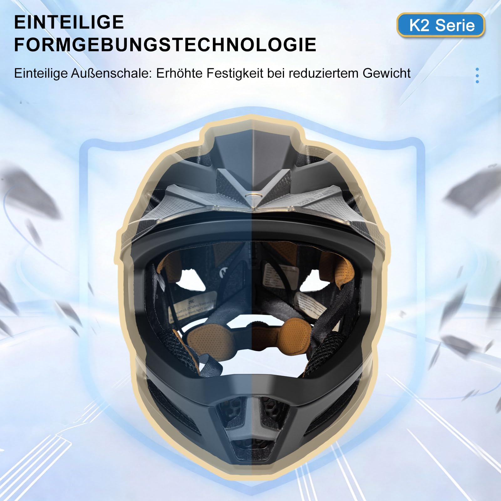 Casque de vélo intégral pour enfant à partir de 3 à 5 à 8 ans, protection intégrale pour vélo, scooter et sport pour garçons et filles