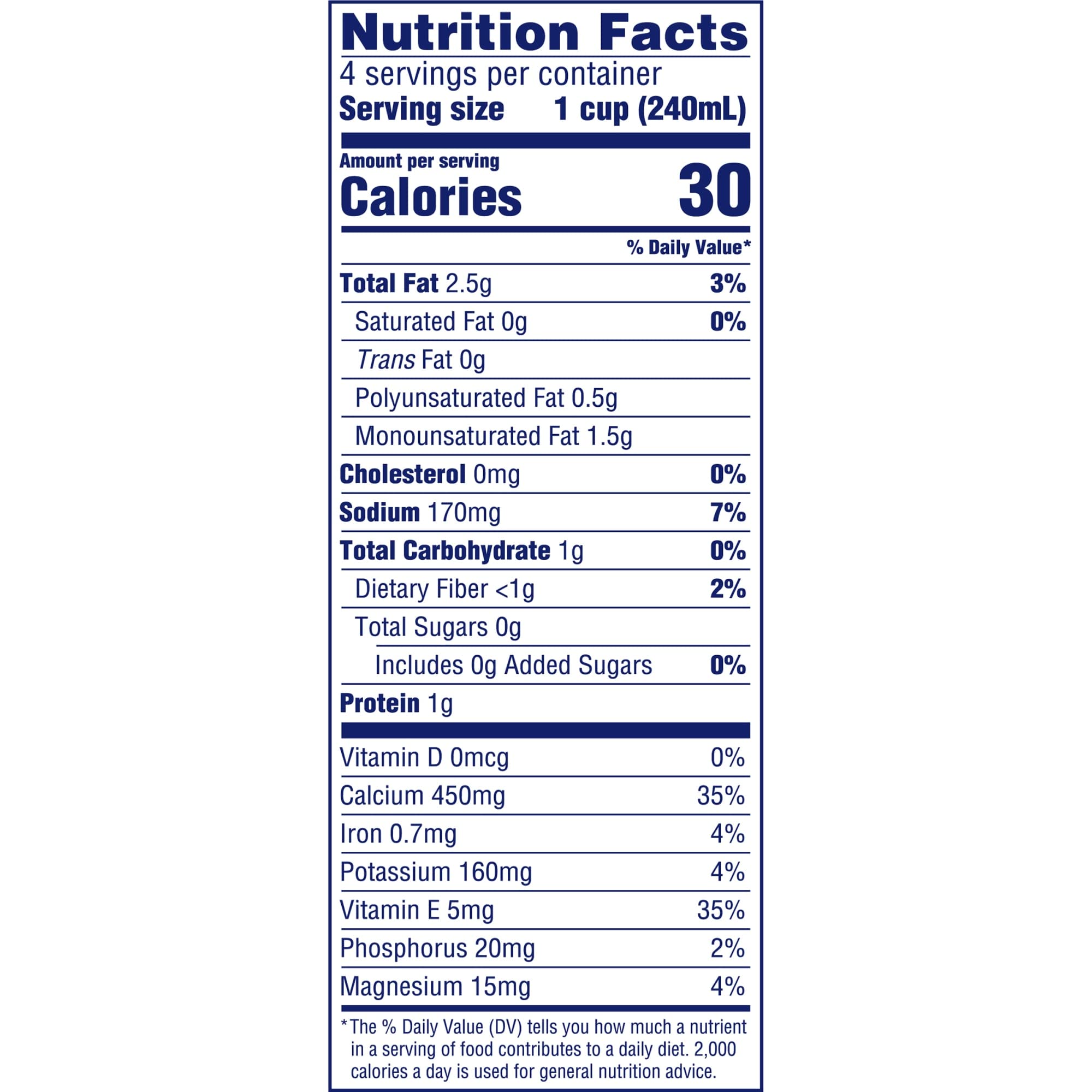 Almond Breeze Dairy Free Almondmilk, Unsweetened Original, 32 FL OZ