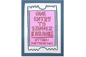 WBSTGUE Bathroom Posters Wall Decor - Hilarious Retro Bathroom Signs for Unique Restroom Vibes