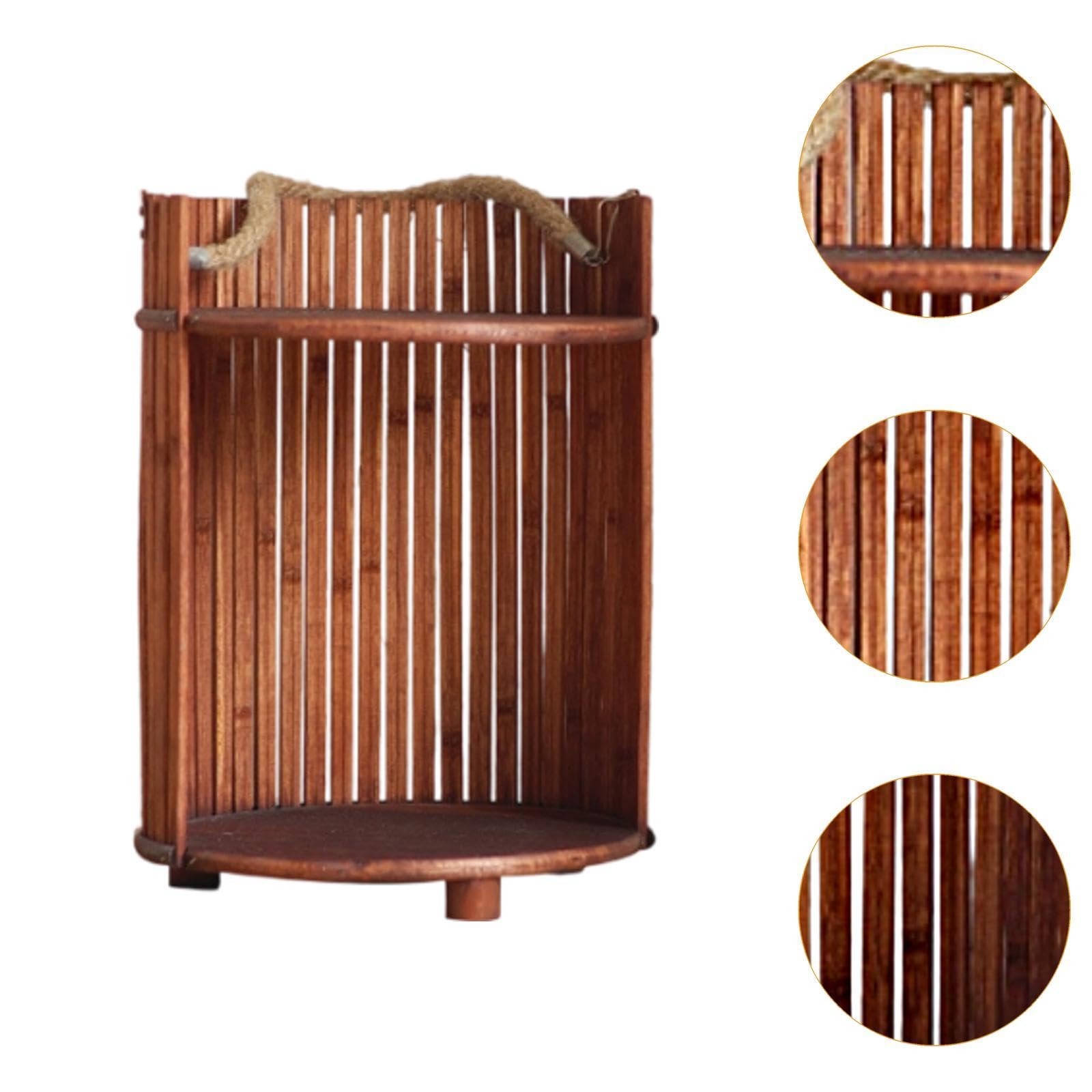 Organizador de madera de bambú para almacenamiento de té, multifuncional, soporte de pie para sala de té, sala de estar, oficina