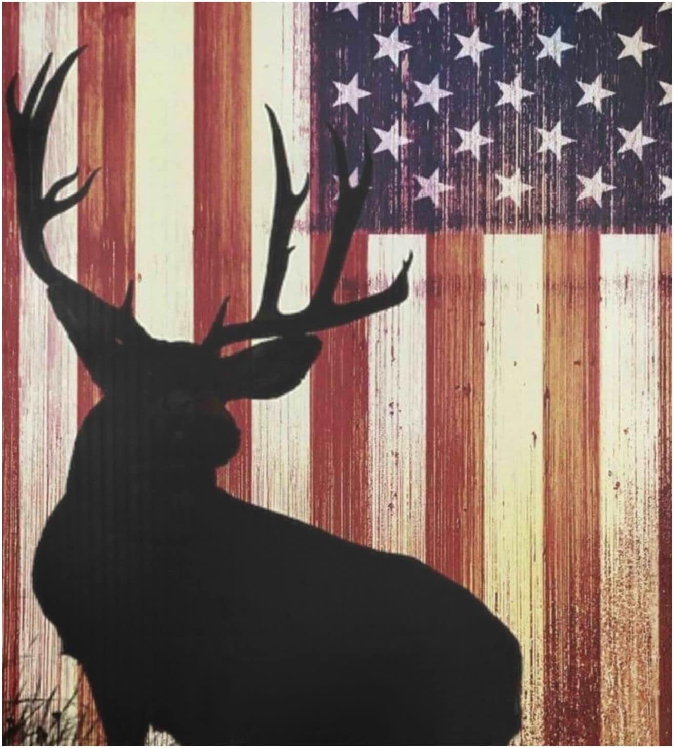 American Flag Patriotic Deer Dishwasher Magnet Cover Refrigerator Magnet Door Panels Home Cabinet Appliances Stickers for Wash Machine Dryer 23x26in
