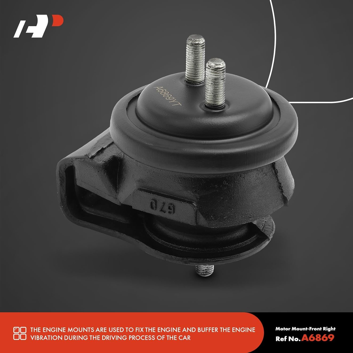 A-Premium Front Left and Right Engine Motor Mount Kit Compatible with Suzuki Grand Vitara 2006 2007 2008, 2.7L, 2-PC Set, Replace# 1161066J00, 1161066J01