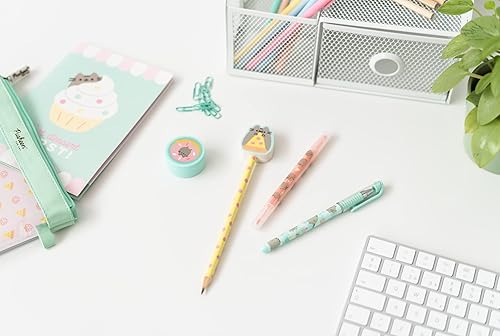 Miniatura 6 de Grupo Erik Pusheen Foodie Super Stationery Set - Bolígrafos y lápices con borrador - Estuche grande - Clips de papel - Sacapuntas - Notas - Estuche