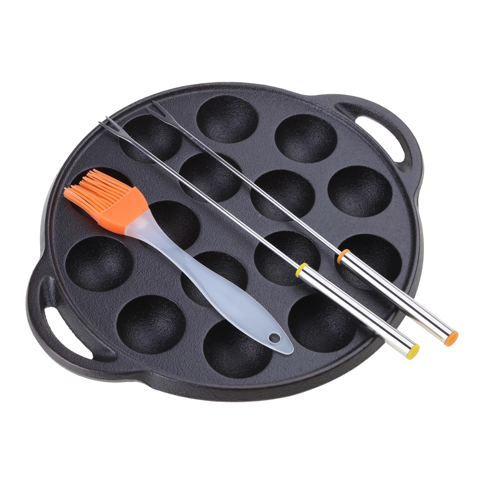 Polpi Takoyaki Pan Ghisa 15 fori Stampo Maker