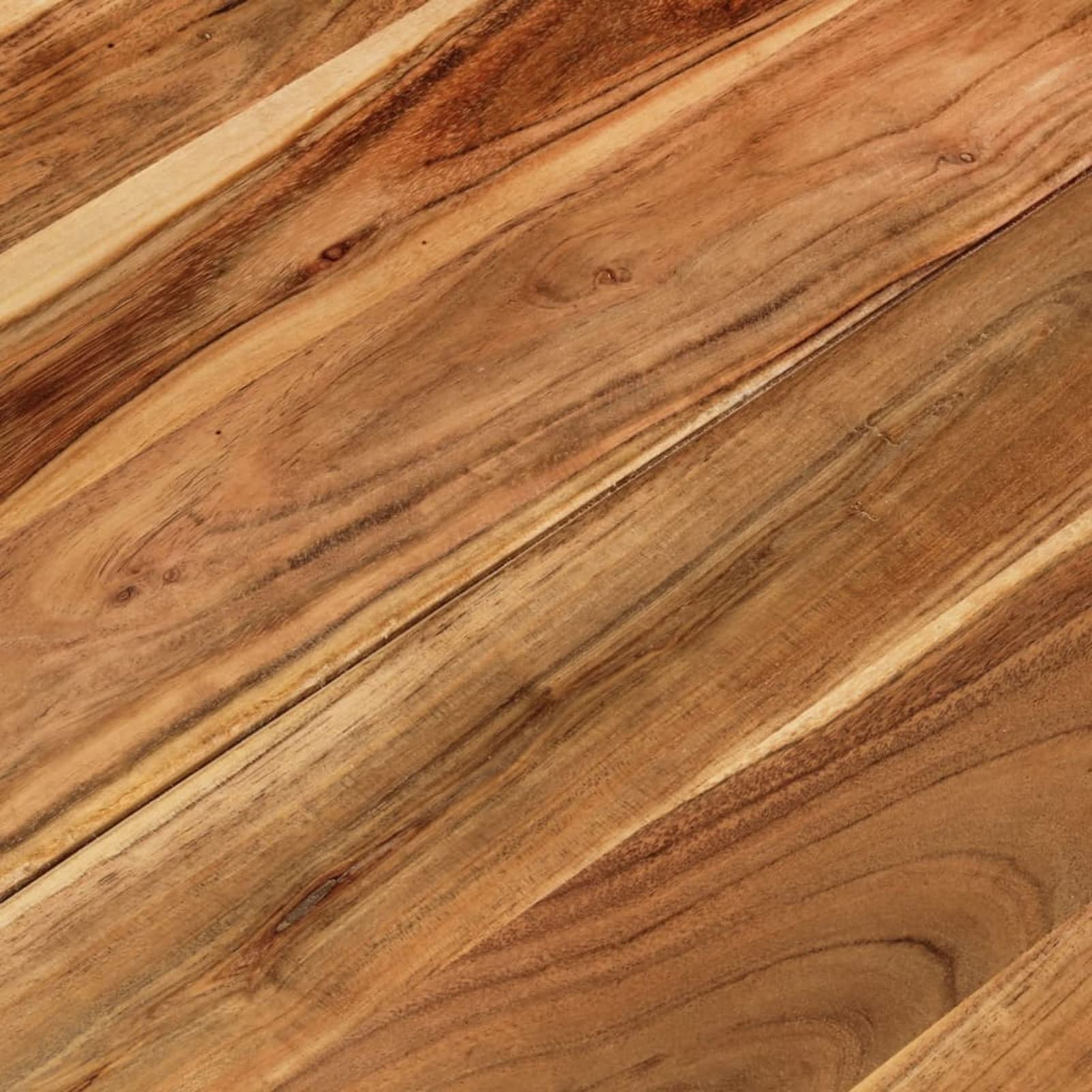Homgoday Lot de 2 tables basses gigognes en bois d'acacia massif pour salon, salle de réception d'invités, chambre à coucher et mobilier de bureau