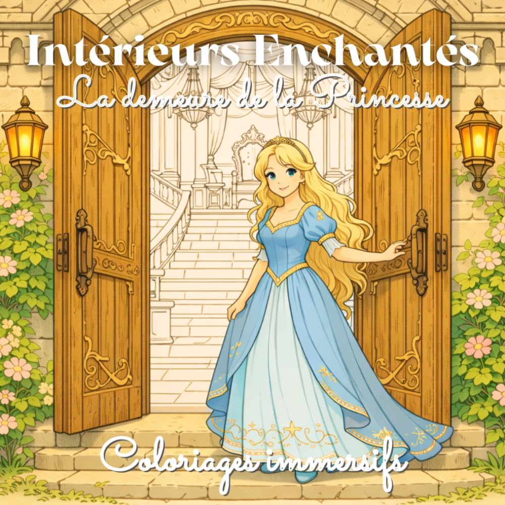 La Demeure de la Princesse – Intérieurs Enchantés: Coloriage immersif dans chaque pièce du château – Fantasy féérique – Adultes & Adolescents