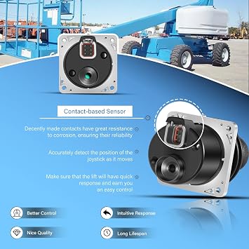 Single Axis Ball Handle Joystick Controller Compatible with Genie Straight Booms Lifts S-40/S-45/S-60/S-65/S-80/ S-85/ S-100/ S-105/ S-120/ S-125/ SX-125 XC and More,#101175#101175GT
