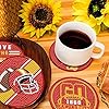 Bartogro 8 Pcs Diamond Painting Coaster Kits, DIY Football Diamond Art Coasters with Holder Sports Diamond Art Crafts Supplies for Kansas City Design #4