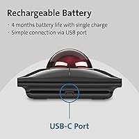 Vista 4 de Kensington SlimBlade Pro Wireless Trackball y ErgoSoft Mouse reposamuñecas (K72080WW, K52802WW)