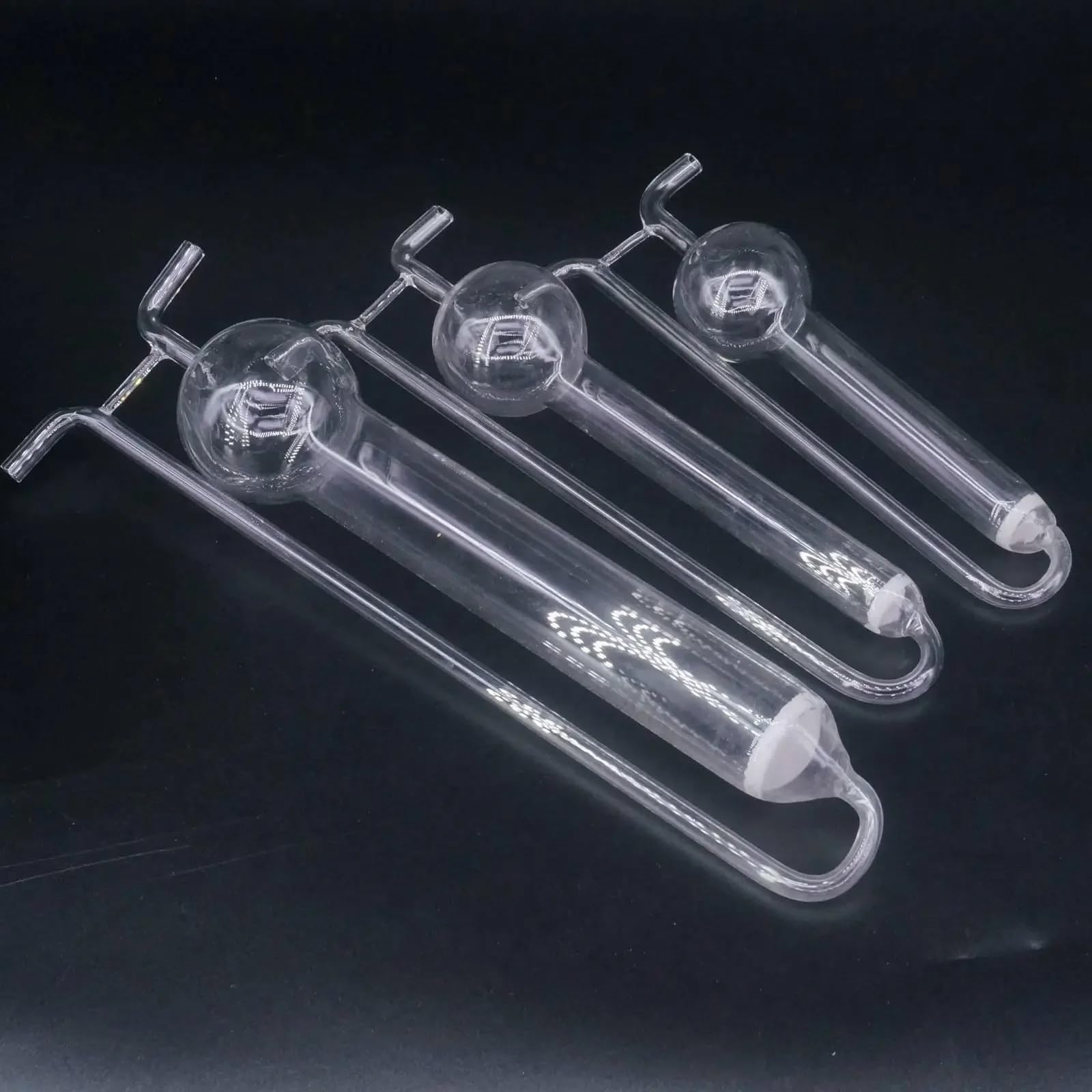 kolba laboratoryjna, Laboratorium 10-250 ml porowata butelka do pobierania próbek gazu ze szkła borokrzemowego w kształcie litery U. Przezroczysta, brązowa(250ml Clear Color)