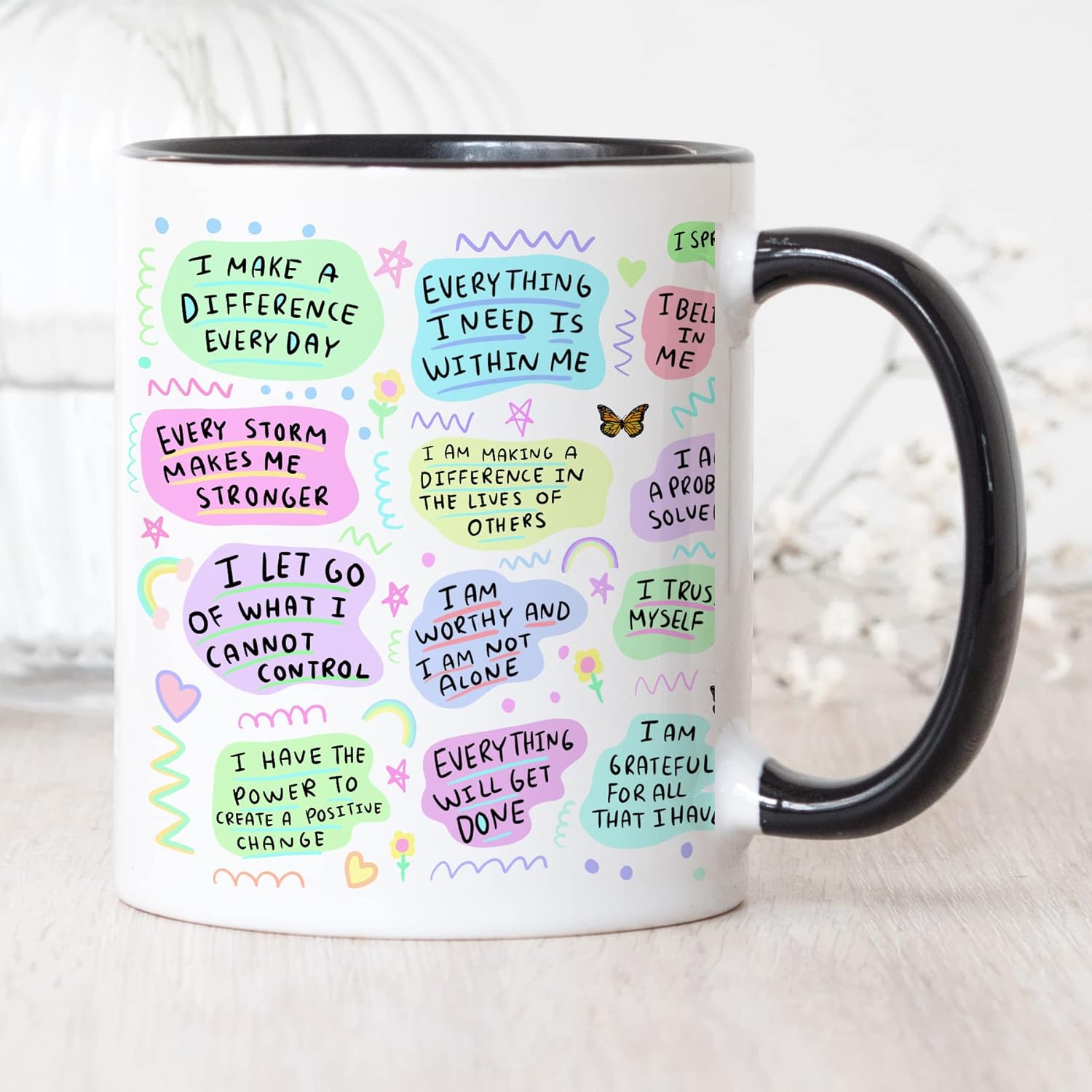 YouNique Designs School Principal Coffee Mug - 11 Oz, Daily Affirmations Principal Gifts for Women, Principal Appreciation, Relaxation, Stress Relief, Anxiety, Mindfulness Mugs (Black Handle) - Image 6