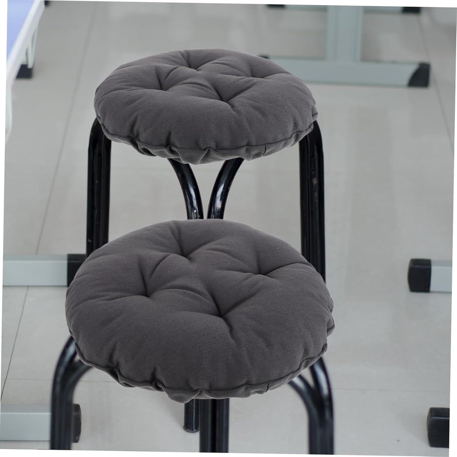 Alipis Round Barstool Cushion Cover Elastic Band Soft and Washable Seat Cover for Wooden Metal Stools Comfortable Padded Design Deep