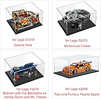 Vista 3 de Vitrina de acrílico transparente engrosada para Lego 75375 Millennium Falcon para 21319 Central Perk 75380 42204 Coleccionables, caja transparente