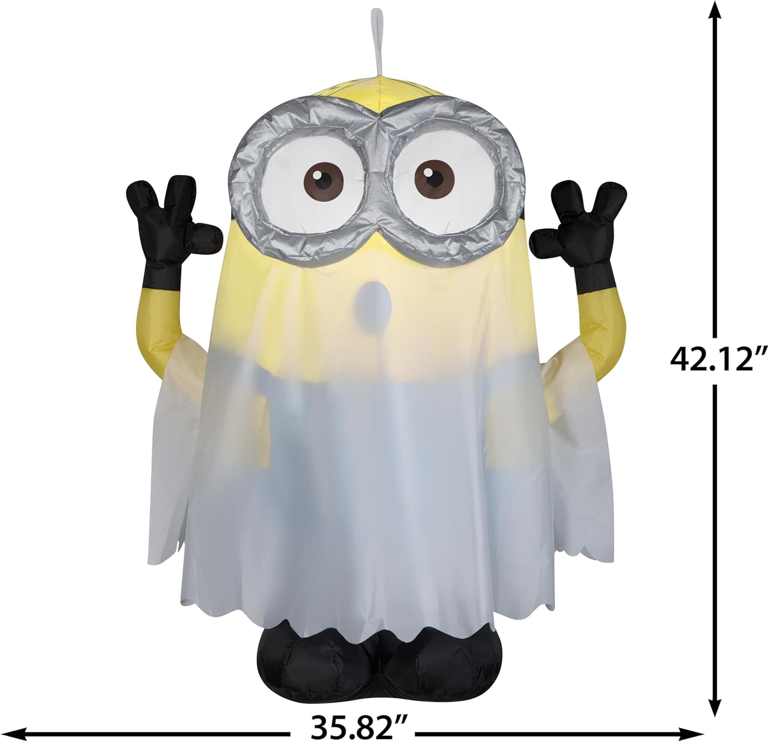 Gemmy Airblown Inflatable Hanging Minion as Ghost Universal, 3.5 ft Tall, Multicolored
