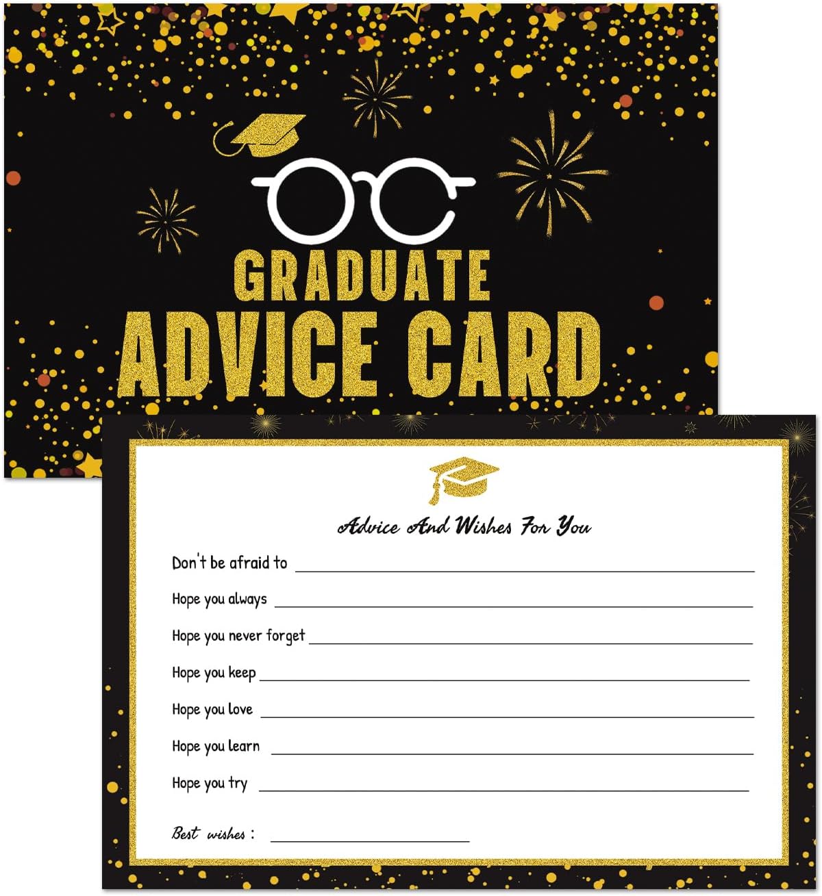 Graduation Wish Cards 50PCs High School or College