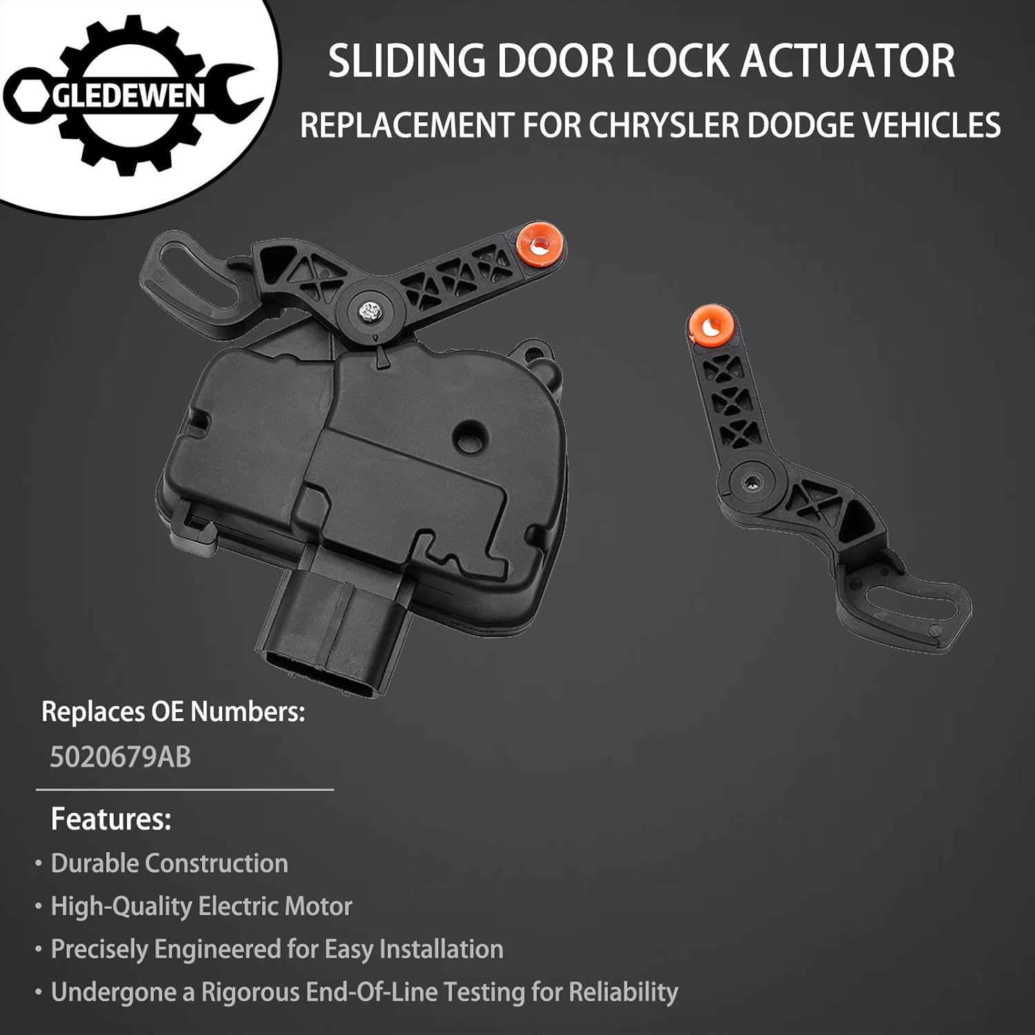 Gledewen 5020679AB 5020678AA Door Lock Actuator Left&Right Universal Sliding Door Actuator | Replacement for 2008-2016 Chrysler Town & Country, 2008-2019 Dodge Grand Caravan