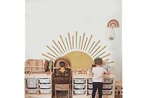 Watercolor Sunrise Sun Decals for Kids Room