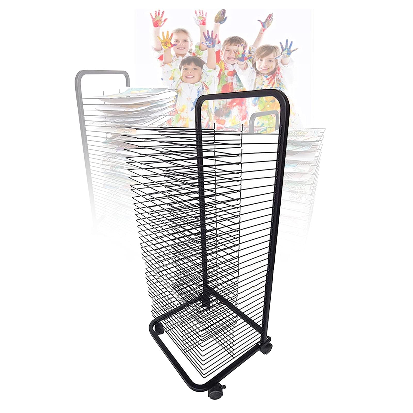Aioneer Drying Rack Mobile Art Drying Rack, 35-story Drying Easel Art Studio, Educational Product Drying Rack, Space-saving Shelf