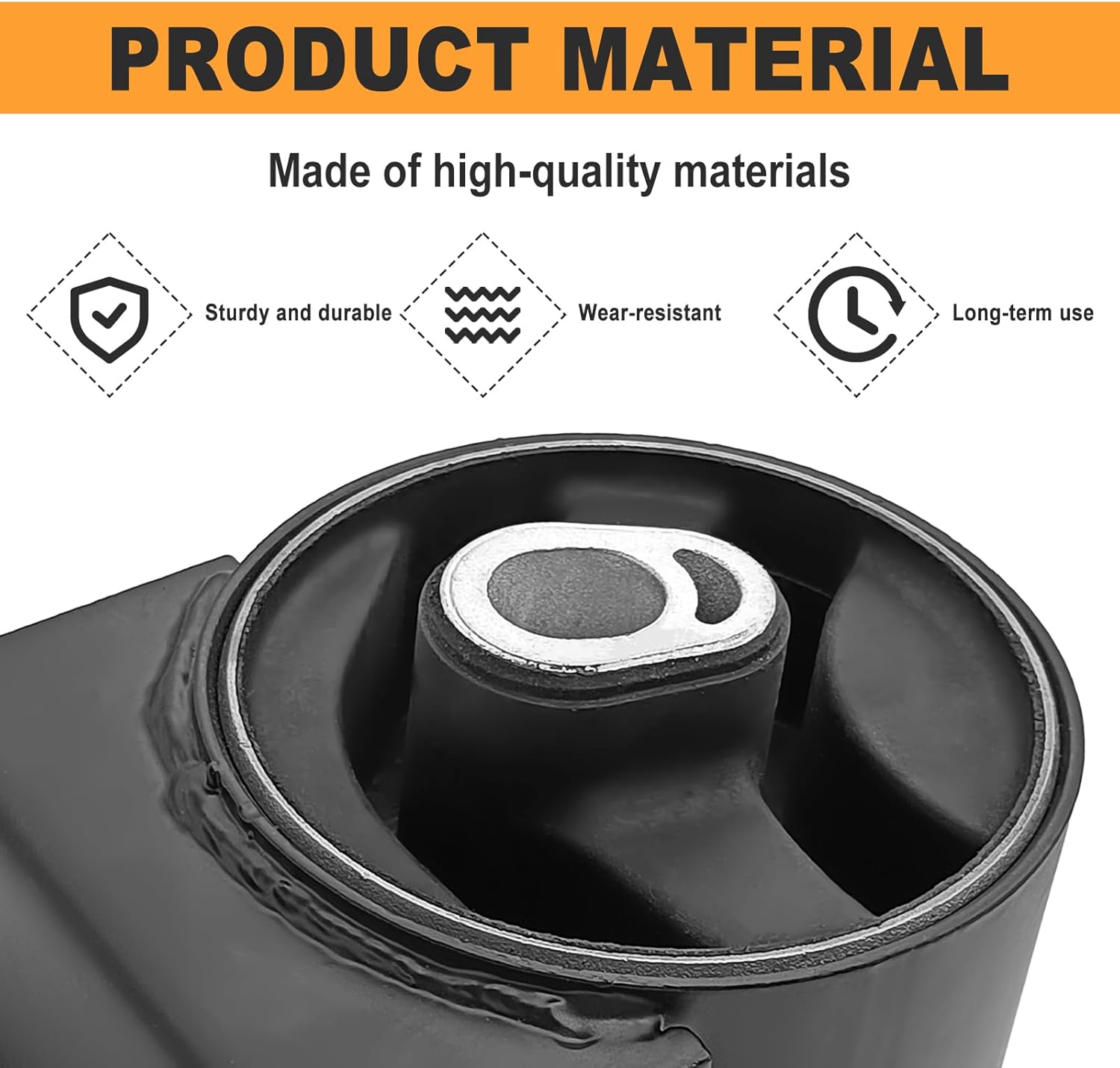 Front Engine Motor Mount, Compatible with VW Routan 2011-2014, Cargo Van 2012-2015, Chrysler Town 2011-2016, Country 2011-2016, Grand Caravan 2011-2019, Replace OE #5273883AD, A5665, EM-4050