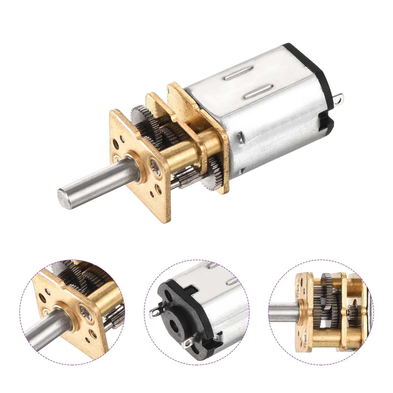 DMiotech 12V 200RPM Rated Torque 6 Output Shaft Length 10mm Micro DC Speed Reduction Motor Mini Metal Gearbox Motor for RC Car Robot Model DIY RC Toys Engine - Image 4