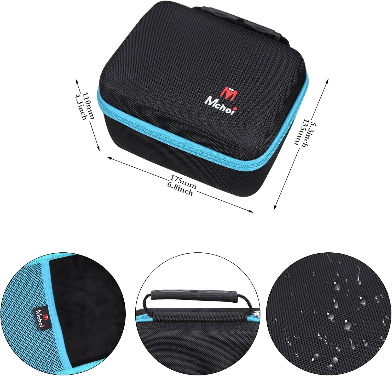 Mchoi Hard Case Suitable for Cricut Easy Press Mini/DODODUM EasyPress Mini Heat Press Machine, Case Only (Blue)