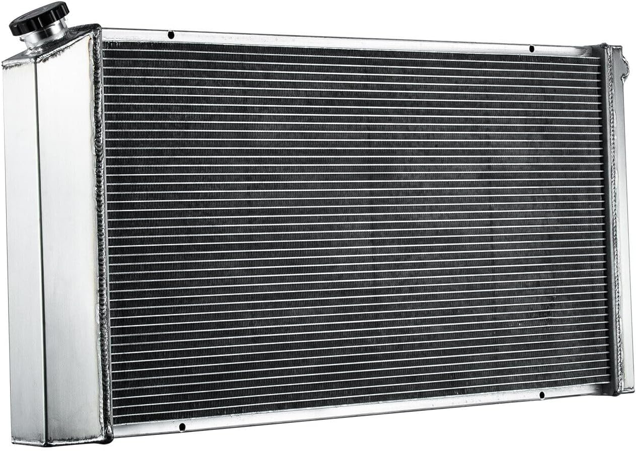 Aluminum Radiator for 1977-1992 Cadillac Brougham DeVille Fleetwood, 77-79 Pontiac Bonneville Buick LeSabre Oldsmobile Cars CC232 (3 Row Radiator)