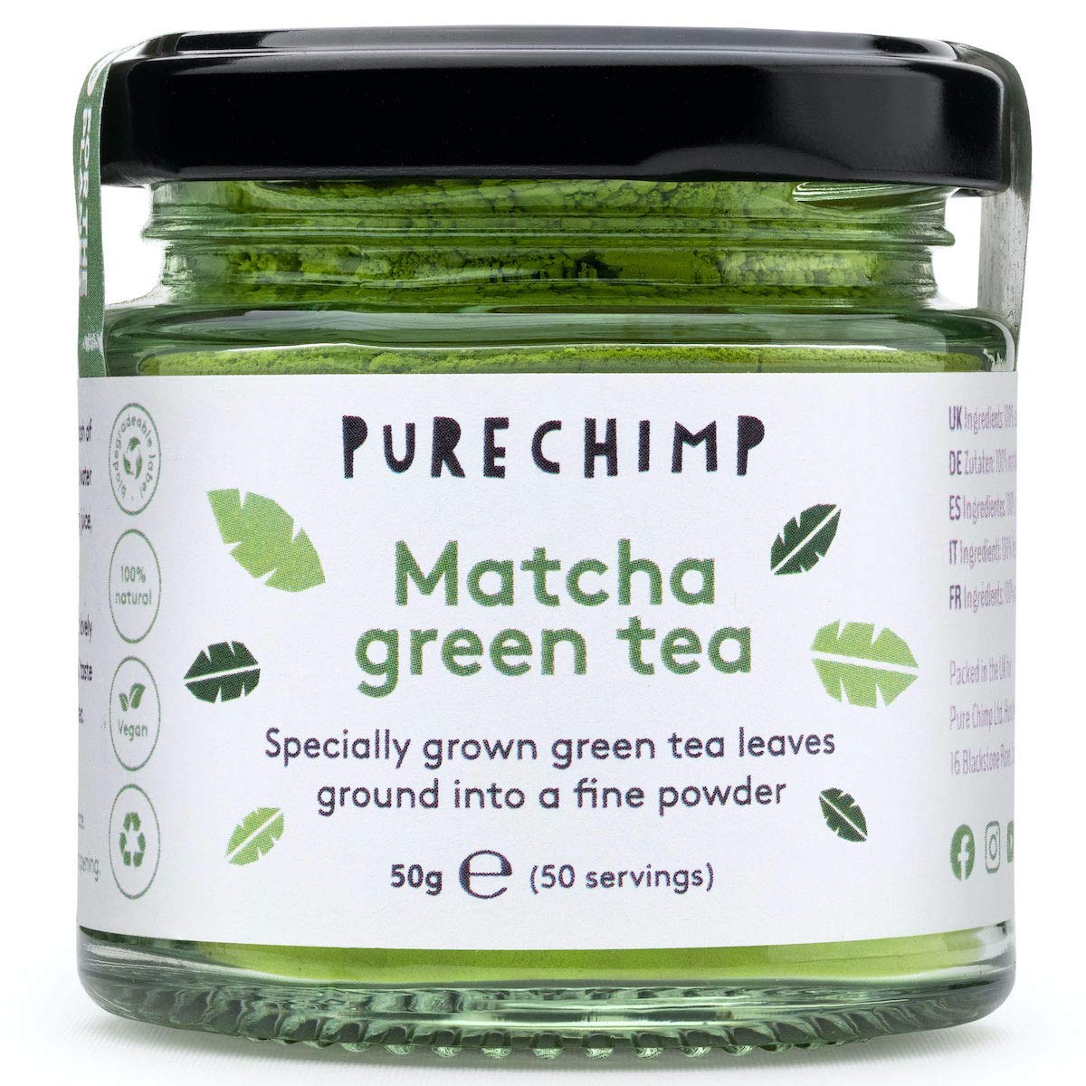 Buy Matcha Green Tea Powder (Super Tea) 50g by PureChimp Ceremonial