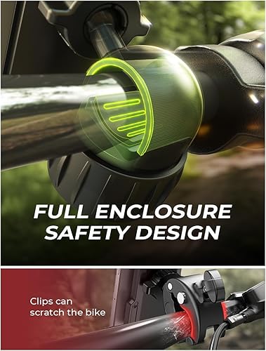 Vista 10 de LISEN Soporte para teléfono de bicicleta, [súper fácil de instalar] Soporte de teléfono de motocicleta ultra estable, soporte para manillar