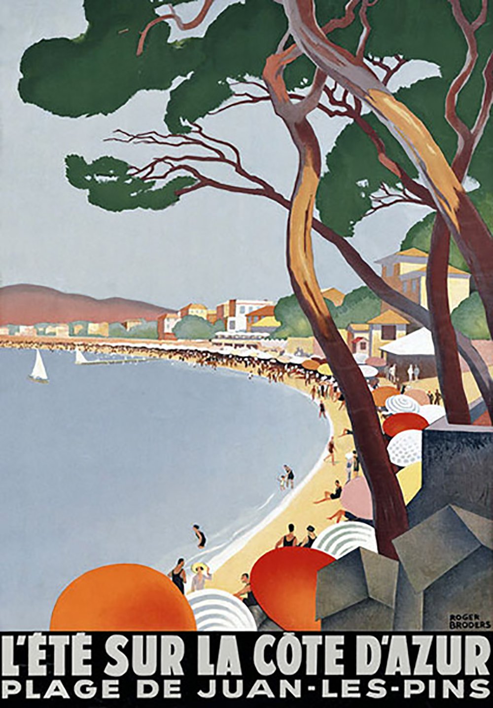 Tableau French Riviera XL pour salon déco mer L'été sur la Côte d'Azur