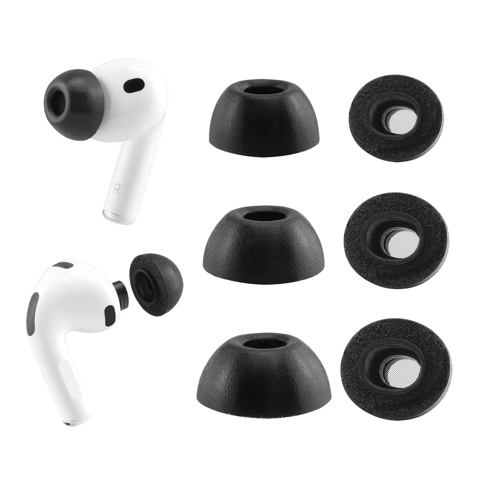 NANLANFAN Replacement Memory Foam Ear Tips for AirPods Pro 3 Earbuds, Ultimate Comfort, Compatible with AirPods Pro 3rd Generation 2025, 3 Pairs (