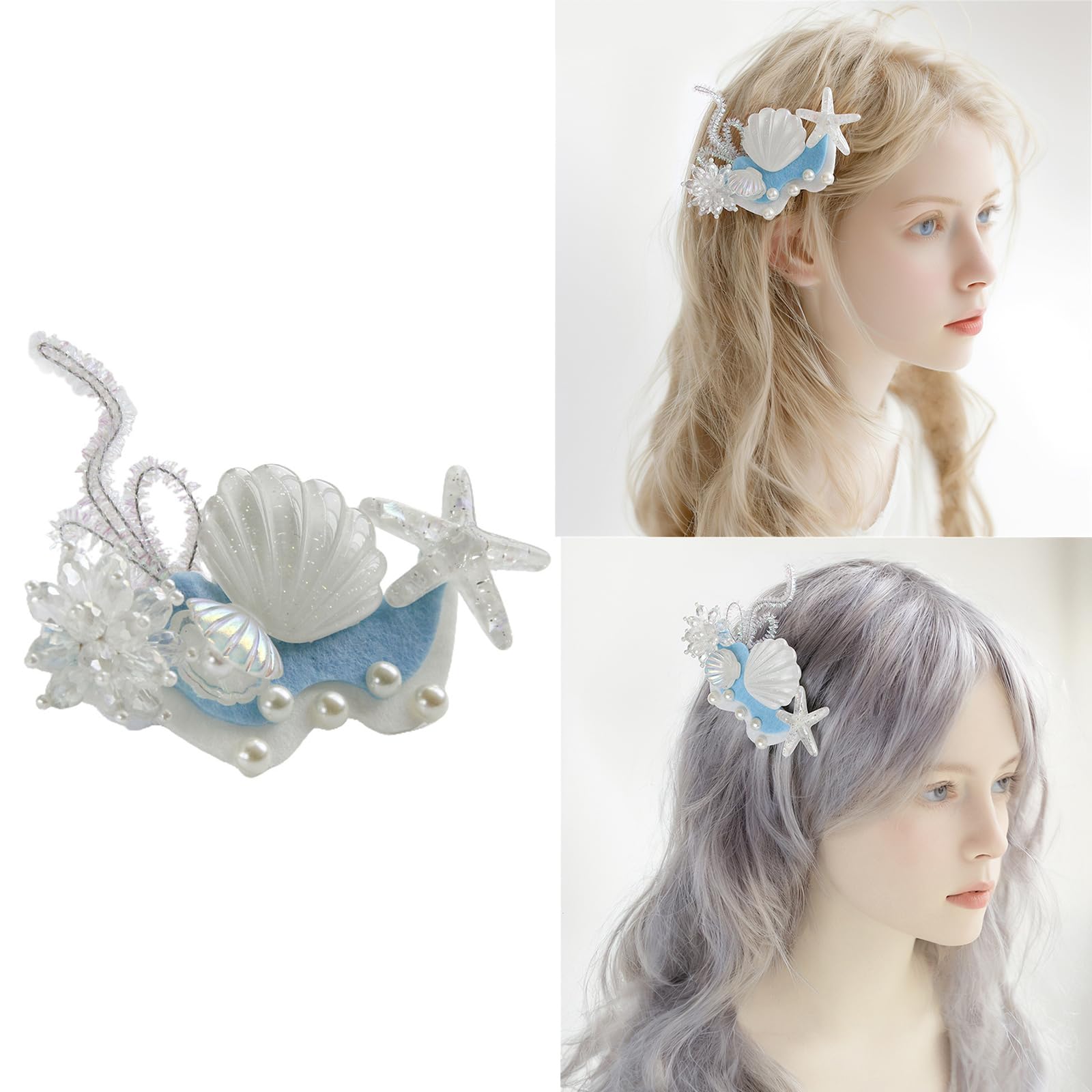 Amazon.co.jp: [Mjaie] 樹脂&シェル型ヘアピン 女の子用 ビーチ旅行 