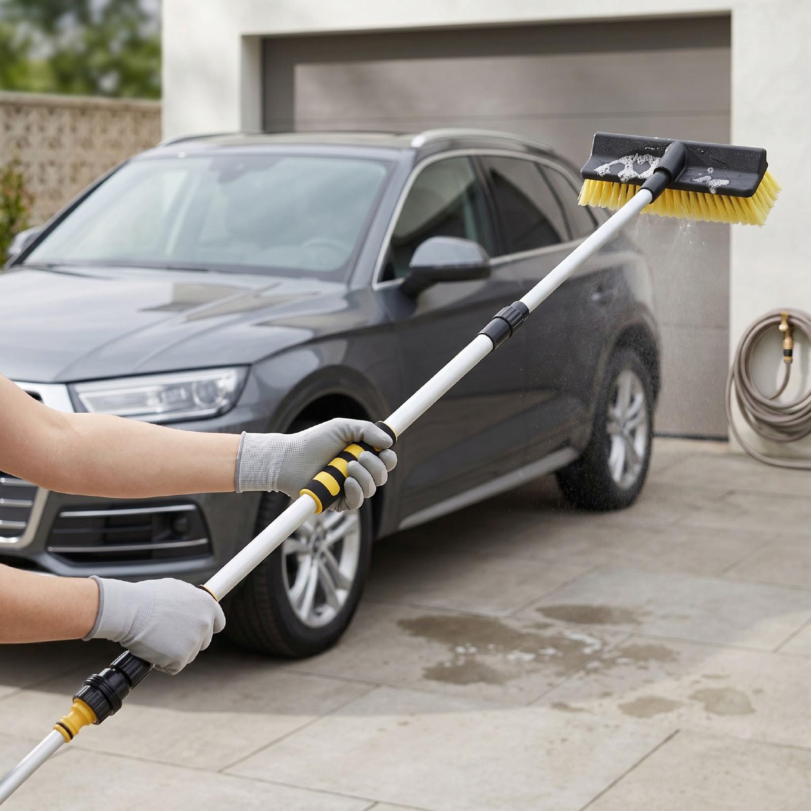 Spazzola per Auto con Connettore per Tubo, Design Ergonomico Ed