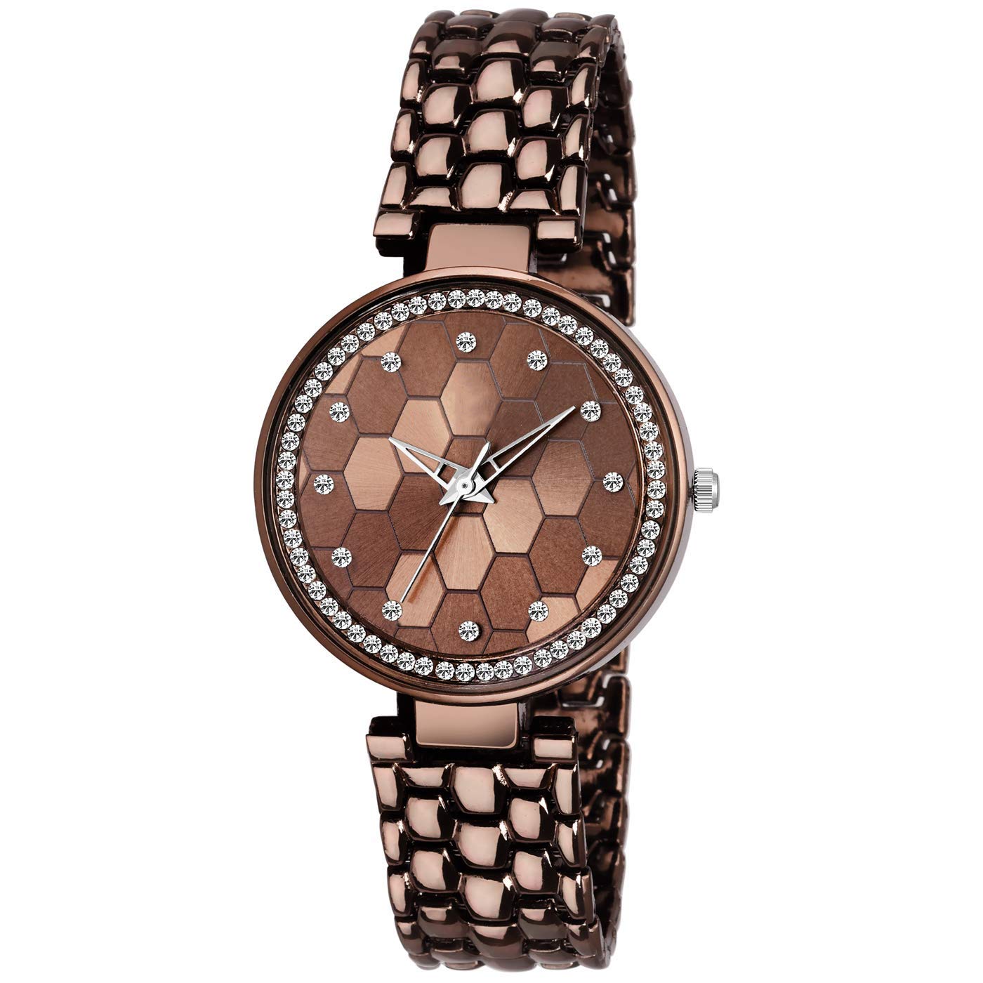 HORCHIS Casual Analog Brown Dial Womens Stainless Steel Watch-HORC_ENT_11510 (B08BG3991S) Amazon Price History, Amazon Price Tracker