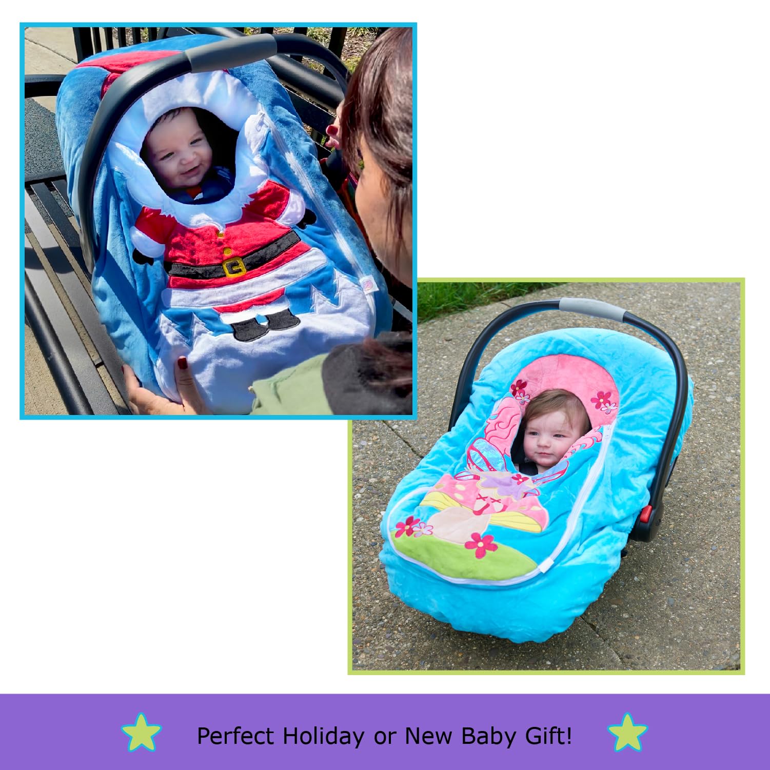 Coprisedile per auto, elastico, universale, per neonati e ragazze, morbida e calda, stile coperta per seggiolino auto, costume per neonati (fata)