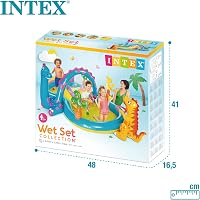Intex 57135NP Dinoszaurusz Pancsoló Központ - Gyerekmedence Mozgatható Vízpermetező Ívvel, Nyári Kültéri Játék 3+ Éveseknek, Többszínű 6